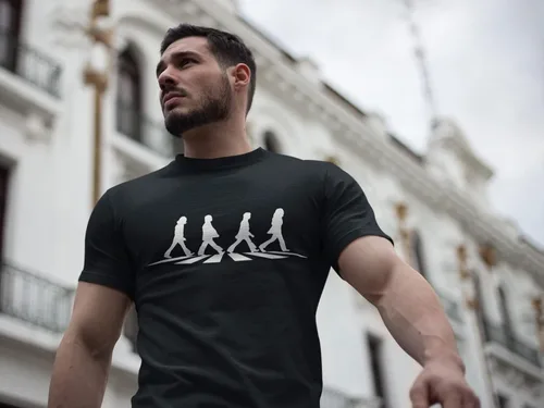 Vista 7 de The Beatles Camiseta Abbey Road Crosswalk Camiseta Mercancía T Shirt T-Shirt TS1