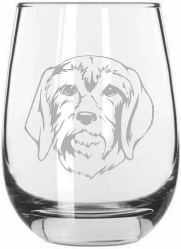 Vista 35 de Shar Pei (chino) - Vaso de vino sin tallo grabado para perro, 15.25 onzas