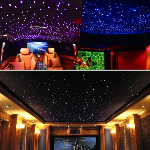 Vista 8 de CHINLY Starlight - Kit de luces de estrella para techo de automóvil, 500 luces de fibra óptica (0.03 pulgadas + 0.04 pulgadas + 0.06 pulgadas) 13.1