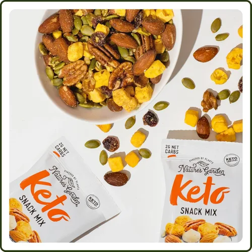 Vista 5 de Nature's Garden Keto Snack Mix - Bolas de queso probiótico de 12 onzas