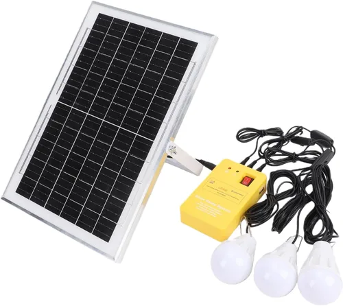 Vista 7 de Zyyini 6000mAh Solar Kit with 3 LED Bulbs Off Grid