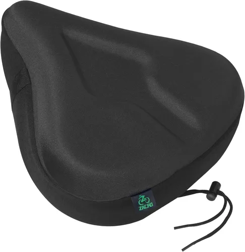 Vista 12 de Zacro Cojín de asiento de bicicleta, funda acolchada de gel para asiento de bicicleta para hombres y mujeres, cómodo, asiento de bicicleta