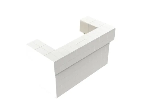 Vista 4 de EverBlock Kit de barra y mostrador en voladizo de 4 pies para uso en el hogar, ventas o eventos Bloques de construcción gigantes Fácil