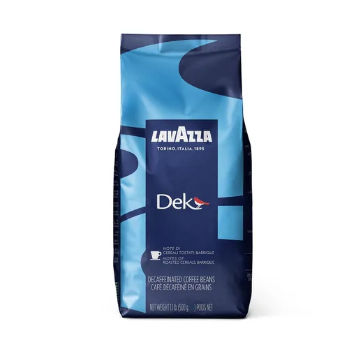 Vista 8 de Lavazza Dek Filtro - Bolsa de café de grano entero tostado medio, 1.1 LB, italiano auténtico, mezclado y tostado en Italia, cereales tostados y nota