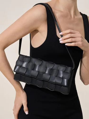 Vista 4 de CHUNLI Bolsos de mano tejidos de noche para mujer, bolso cruzado de poliuretano para noche, eventos formales, boda, fiesta