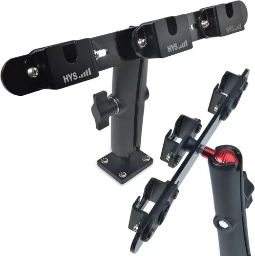Vista 6 de HYS Soporte de tableta resistente para camión y vehículo, base de taladro Walkie Talkie/soporte de micrófono de mano con brazo de aluminio