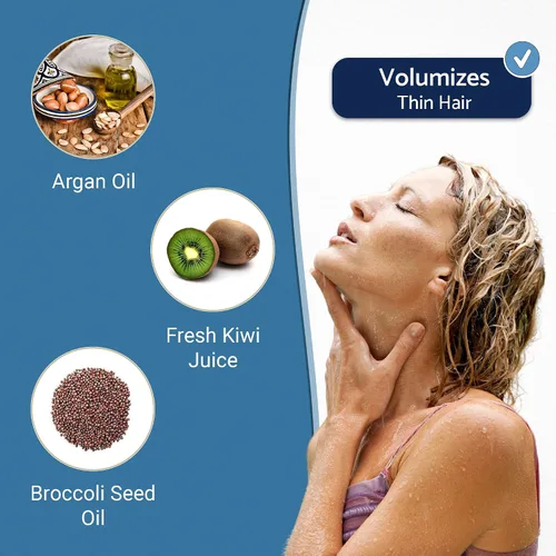 Vista 2 de Barra de champú para cabello fino con aceite de argán y kiwi, espuma suave, natural, verde, sin SLS, sin sulfato, sin jabón, cero residuos, vegano