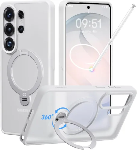 Vista 15 de CASEKOO - Carcasa para Samsung Galaxy S26 Ultra, 360 Spin Stand Fit for MagSafe, 18FT MIL-STD Protection, Shockproof Invisible Ring Holder Matte
