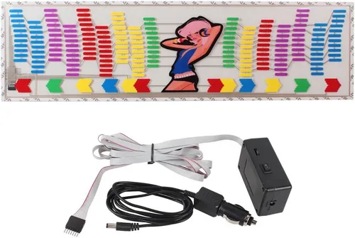 Vista 2 de 35.4x9.8 in coche ritmo de música LED flash luz, JackSuper auto vehículo activado por sonido sensor ecualizador lámpara pegatinas
