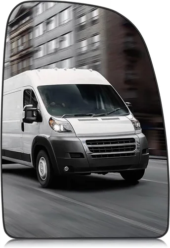Vista 8 de 1 par de espejos laterales de vidrio para Ram Promaster 2014-2021 1500 2500 3500 Espejo retrovisor calefactable con placa de respaldo de repuesto