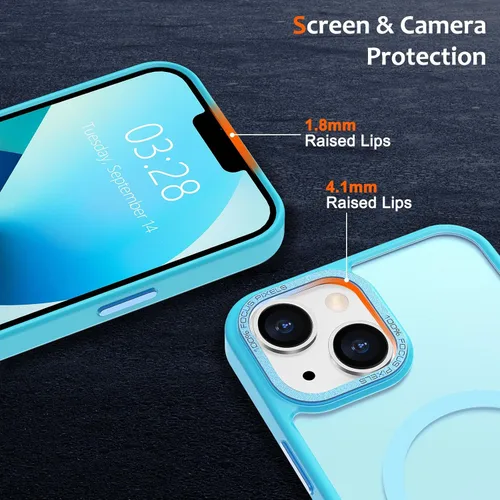 Vista 865 de Anuck - Funda magnética para iPhone 11 compatible con MagSafe, carcasa trasera mate translúcida dura, borde de TPU, delgada, resistente a impactos