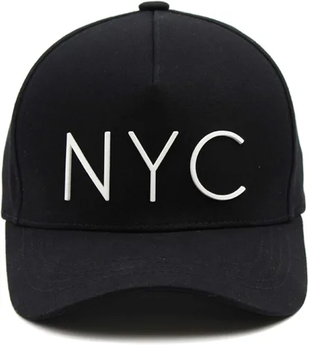 Vista 8 de Flipper Minimal NYC Logo New York City 5 paneles Gorra de béisbol ajustable de algodón para hombres y mujeres