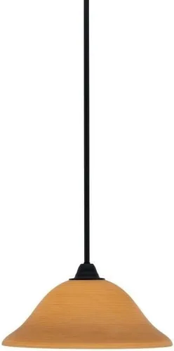 Vista 11 de Toltec Lighting Paramount - Mini colgante de 1 luz en acabado negro mate con cristal de arte perla de 7 pulgadas y estilo negro
