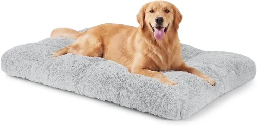 Vista 22 de JOEJOY - Almohadilla para cama para perro, cama de lujo lavable para perros, almohadilla suave antideslizante para perros pequeños, 23 x 18 Beige
