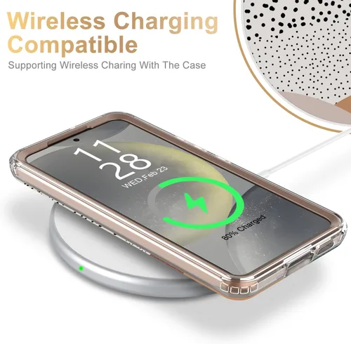 Vista 5 de MERRO Funda para Samsung Galaxy S24 Plus, funda duradera con diseños de moda para mujeres y niñas, elegante funda protectora para teléfono de 6.2