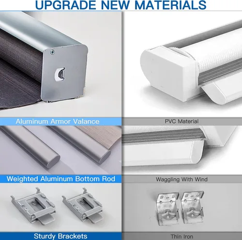 Vista 2 de Persianas motorizadas con control remoto de cebra, cenefa de aluminio mejorada, persianas automáticas para ventanas, persianas eléctricas de doble