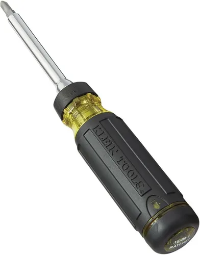 Vista 10 de Klein Tools 32305 - Destornillador de trinquete multibroca, herramienta 15 en 1 con puntas Phillips, ranuradas, cuadradas, Torx y combo