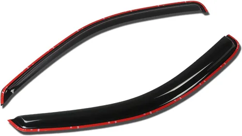 Vista 19 de Auto Dynasty 2 piezas viseras de ventana con cinta adhesiva protector de lluvia compatible con Dodge Stratus Chrysler Sebring 2001-2005 Cupé de 2