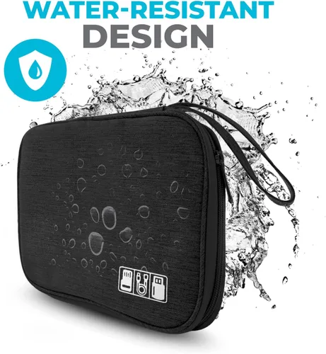 Vista 5 de Organizador de cargador electrónico - Funda de cable de viaje para cables, cargadores y accesorios tecnológicos