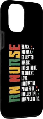 Vista 12 de iPhone 15 RN Enfermera Black History Enfermera Afro African Registered Enfermera Caso