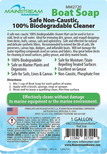 Vista 4 de Limpiador de barcos, jabón biodegradable de lavado de barcos, limpiador de cubierta para agua dulce y salada, suministros de limpieza de barcos