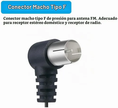 Vista 2 de Ancable FM antena 75 ohm UNBAL para receptor de estéreo Yamaha Natural Sound