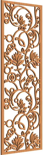 Vista 173 de Caspian Paneles de pared de madera con calado decorativo perforado, 9 3/8 pulgadas de ancho x 24 3/8 pulgadas de alto x 1/4 de alto, cereza