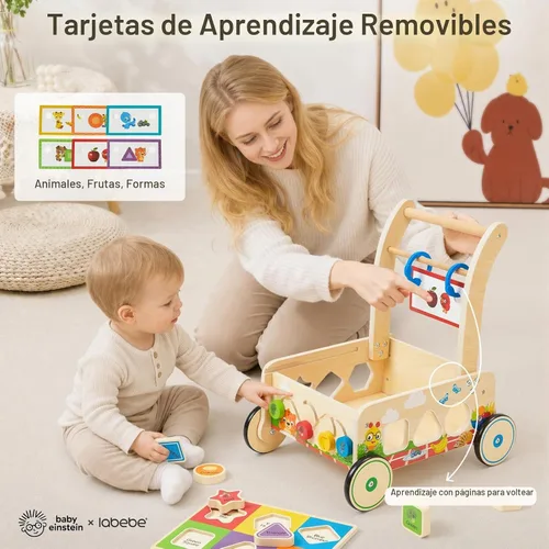 Vista 4 de labebe X Baby Einstein - Andador Montessori de madera con centro
