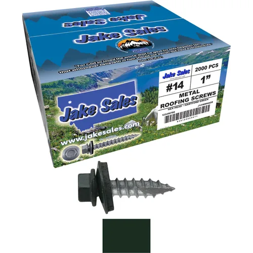 Vista 252 de TORNILLOS PARA TECHOS DE METAL #14: (250) Tornillos x 1" ABC GRIS Tornillo para techo de chapa metálica con cabeza hexagonal y arandela.