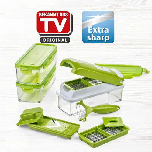 Vista 2 de Genius Nicer Dicer Smart 13 piezas Cortador de verduras Cortador de cebolla Cortador de frutas Nuevo