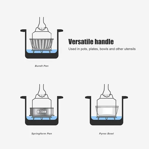 Vista 5 de Insertos apilables de acero inoxidable, juego de insertos de vapor de 2 niveles de 6 cuartos con asas para ollas instantáneas y ollas a presión