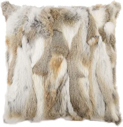 Vista 12 de Fundas de cojín de piel de conejo de lujo, fundas de almohada suaves y decorativas para salas de estar, funda de cojín decorativa de piel de conejo
