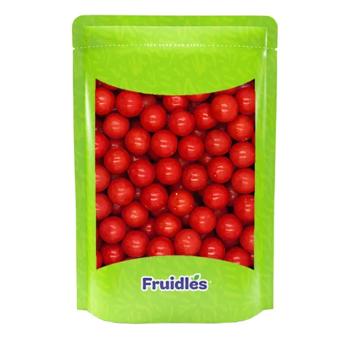 Vista 5 de Fruidles Bolas de chicle de cereza dulce con sabor a frutas, golosinas de caramelo de 1 libra, recambios de tamaño de máquina, certificado Kosher