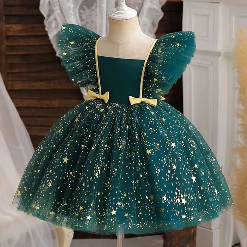 Vista 2 de Nileafes Vestido de princesa de tul para niñas pequeñas, vestido tutú de fiesta