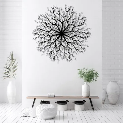 Vista 6 de Arte de pared de metal árbol de la vida, decoración de pared de árbol genealógico, arte de pared de árbol de metal, decoración de pared de metal