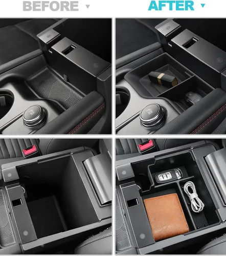 Vista 2 de CDEFG 2Pcs for 2026 Ford Explorer Center Console Organizer for 2025 2026 Explorer (Active/ST-Line/Tremor/Platinum/ST) Accessories Middle Console