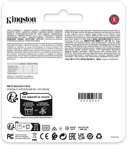 Vista 6 de Kingston DataTraveler DuoG2 - Unidad flash de 256 GB USB-A + USB-C 3.2