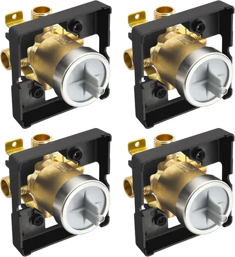 Vista 12 de RJDIBAN Válvula de ducha para Delta R10000-UNBXHF, conexión de 3 puertos de 1/2 pulgada, paquete de 2 unidades, kit de válvula R10000 compatible