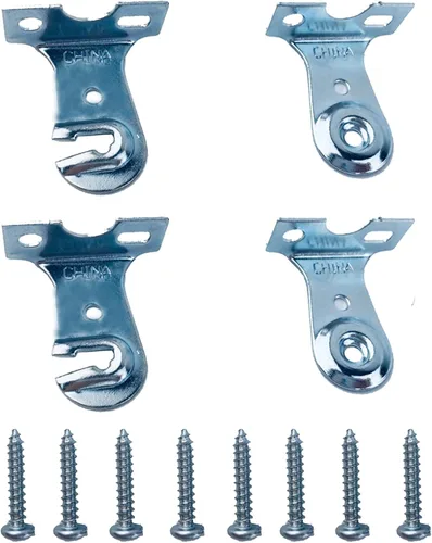Vista 5 de 2 soportes de metal para ventana con tornillos, soporte resistente para persianas enrollables, zinc