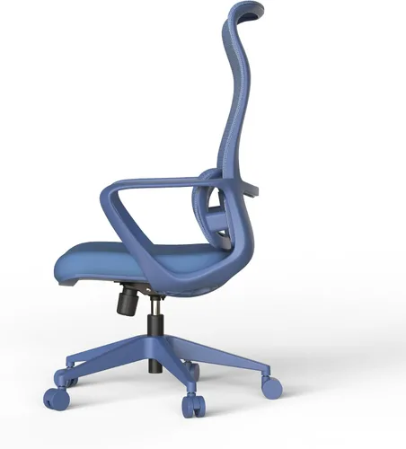 Vista 6 de Modern Executive Office Chair with Adjustable Height Lumbar Support 3D Armrests Ergonomic Curved Back Swivel Base Conference Room Task Chair