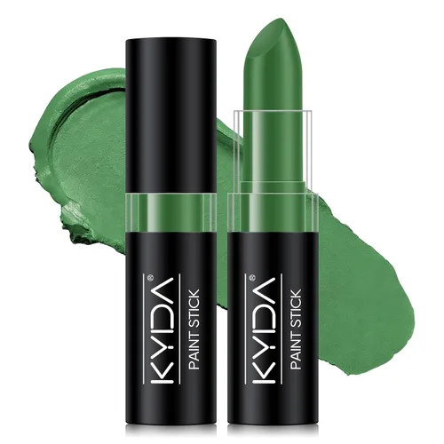 Vista 9 de KYDA White Face Body Paint Stick, White Matte Lipstick Eyeblack 01 WHITE