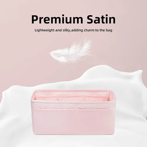 Vista 3 de DGAZ Organizador de bolso, organizador de bolsas de seda, bolso de lujo y moldeador de bolsas para bolsas Lindy 19263034 (rosa, LD26)