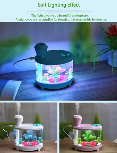 Vista 3 de ACEBON Mini humidificador portátil, humidificador pequeño de niebla fría de 15.6 fl oz, humidificadores de escritorio de funcionamiento silencioso