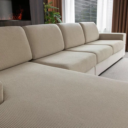 Vista 11 de OHSIO Fundas para Sofá Seccional, Fundas Elásticas para Sofá Resistentes al Desgaste, Fundas de Cojín Suaves y Lavables para Sofá, Protector