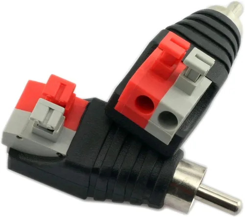 Vista 6 de MATTOX Cable de altavoz a audio macho RCA conector adaptador Jack Plug 10pcs/Set