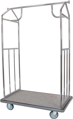 Vista 2 de Carrito de equipaje, 800 lb, ruedas Acero inoxidable cepillado