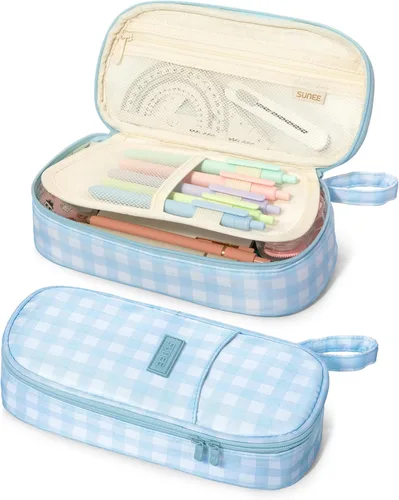 Vista 11 de Estuche Lindo para Lápices SUNEE, Funda Estética para Bolígrafos, Bolsa Grande para Lápices de Color con Cremallera, Almacenamiento y Organizador