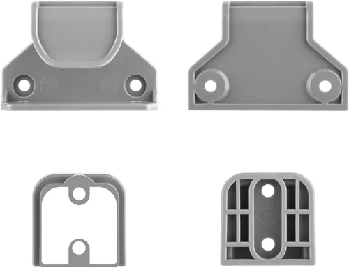 Vista 4 de Kit de piezas de repuesto retráctil para puerta de bebé, juego completo de accesorios de montaje en pared con soportes, anclajes y tornillos (gris)