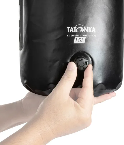 Vista 4 de Tatonka WP - Válvula de bolsa de relleno (15/25/48 L) - Bolsa ligera e impermeable con cierre de rollo y válvula para compresión de volumen en Negro