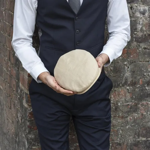 Vista 4 de Newsboy - Gorra para hombre, gorra plana, sombrero de hiedra, gorras para hombre, gorro Gatsby, 100% lino Newsboy